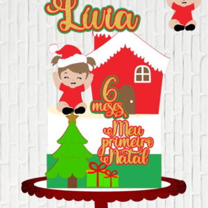 Arquivo de Corte Topo Natal Bebe Camadas