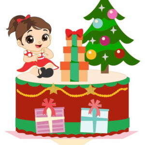 Arquivo de Corte Topo Natal Menina
