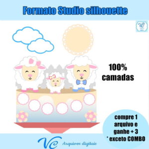 Arquivo De Corte Topo Ovelhinha Camadas - 309
