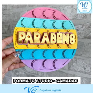 Arquivo de corte topo Pop it -07- Fidget toys -COD 977