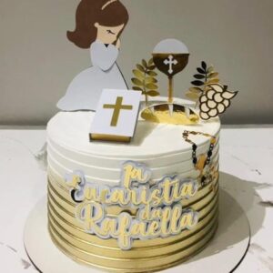 Arquivo de Corte Topo Primeira Eucaristia Menina Camadas