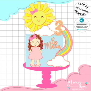 Arquivo de Corte Topo Sunshine Menina Raio de Sol 004