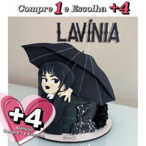 Arquivo de Corte Topo Wandinha com Guarda Chuvas - Studio