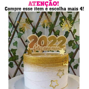 Arquivo de corte Topos de bolo Ano Novo 2022 010