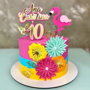 Arquivo de topo de bolo flamingo