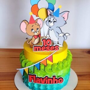 Arquivo de topo de bolo tom e jerry