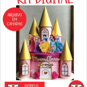 Arquivo de Topo Princesas Disney e Castelo 3d