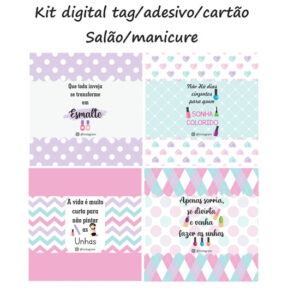 Arquivo digital Cartões/tags/adesivos de Salão/ Manicure