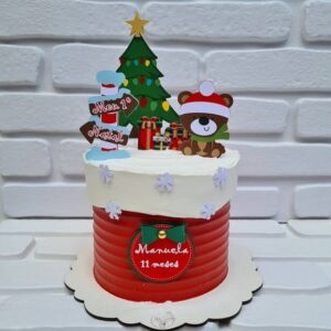 ARQUIVO DIGITAL STUDIO- Topo de bolo Natal ursinho
