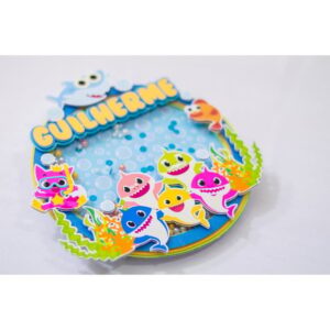 Arquivo De Corte Topo De Bolo Baby Shark Shaker- Cod.:005