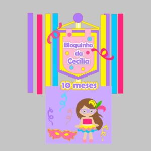 ARQUIVO DIGITAL Topo de bolo CARNAVAL MENINA 1