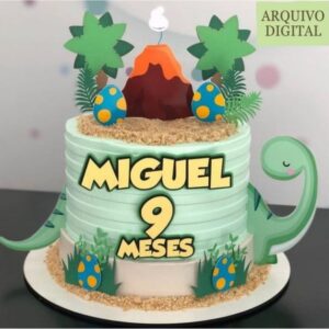 Arquivo Digital Topo de Bolo Dinossauro