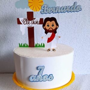 Arquivo Digital Topo de Bolo Ele Vive Jesus