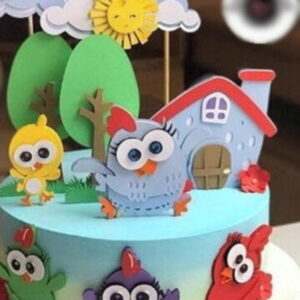 Arquivo Digital Topo de Bolo Galinha Pintadinha Camadas #176