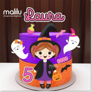 Arquivo Digital Topo de Bolo Halloween 2024