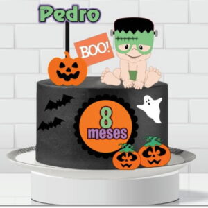Arquivo Digital Topo de Bolo Halloween Frankenstein 2024