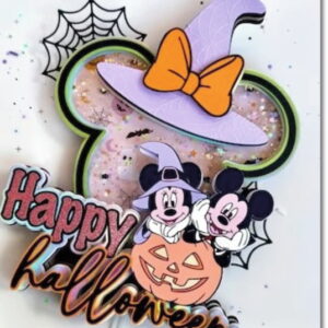 Arquivo Digital Topo de Bolo Halloween Mickey e Minnie 2024