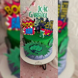Arquivo Digital Topo de Bolo Hulk
