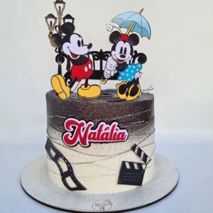 ARQUIVO DIGITAL- Topo de bolo Mickey e Minnie vintage