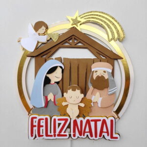 Arquivo Digital Topo de Bolo Natal Jesus Presépio (studio)