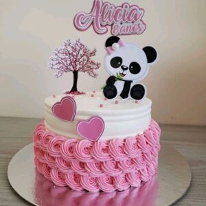 ARQUIVO DIGITAL-Topo de bolo Panda Rosa + 4