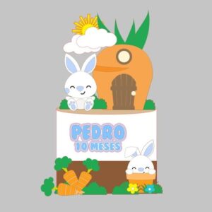 Arquivo Digital - Topo de Bolo Pascoa Casinha Cenoura