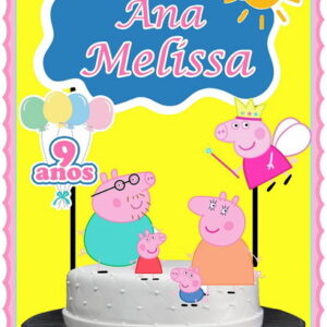 ARQUIVO DIGITAL TOPO DE BOLO PEPA PIG