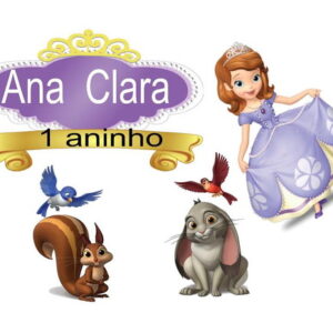 Arquivo Digital Topo de Bolo Princesa Sofia 2.