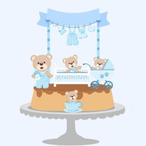 Arquivo Digital Topo De Bolo Tema Chá De Bebe Menino