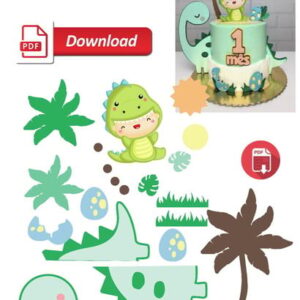 Arquivo Topo de Bolo Dinossauro Baby em pdf