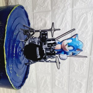 Arquivo em pdf Topo de Bolo Sonic Baterista