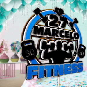 Arquivo em Svg Topo de Bolo Fitness Academia Educador Físico