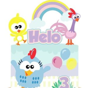 Arquivo Topo de bolo Galinha pintadinha camada