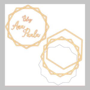 ARQUIVO de corte topo de bolo acetato hexagonal +1 tema