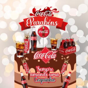 Arquivo para Recorte - Topo de Bolo Coca Cola 01
