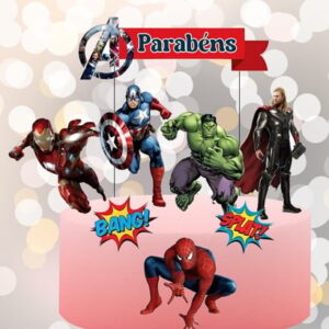 Arquivo para Recorte - Topo de Bolo Vingadores 01