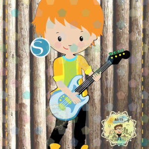 Arquivo Personagem GUITARRISTA em CAMADAS Ref: 1308