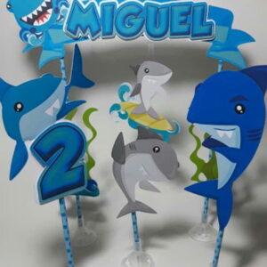 Arquivo Silhouette topo de bolo Baby Shark 02