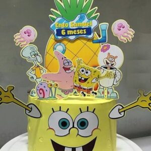 Arquivo Silhouette Topo de Bolo Bob Esponja Fenda do Biquini