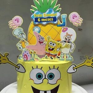 Arquivo silhouette topo de bolo bob esponja