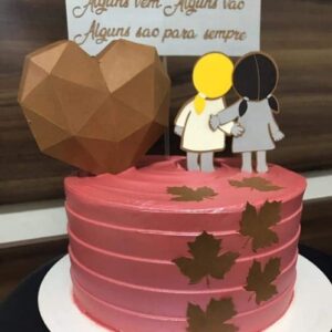 Arquivo silhouette topo de bolo coração amigas