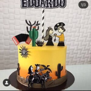 Arquivo Silhouette Topo de Bolo Cordel Sertão