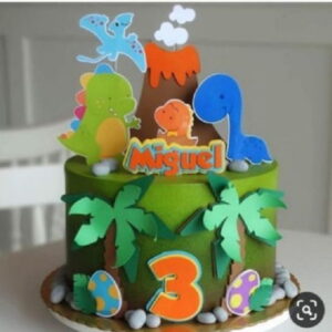 Arquivo silhouette topo de bolo Dino Cute 03