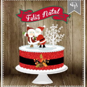 Arquivo Silhouette topo de bolo em camadas natal 08