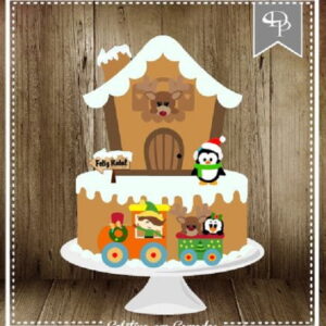 Arquivo Silhouette topo de bolo em camadas natal 12