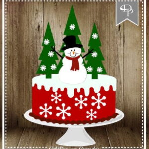 Arquivo Silhouette topo de bolo em camadas natal 13