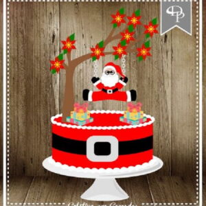 Arquivo Silhouette topo de bolo em camadas natal 14