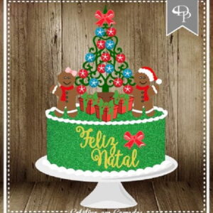 Arquivo Silhouette topo de bolo em camadas natal 17