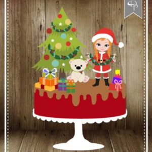 Arquivo Silhouette topo de bolo em camadas natal 21