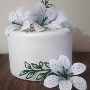 Arquivo Silhouette Topo De Bolo Flores Lírios Studio/pdf